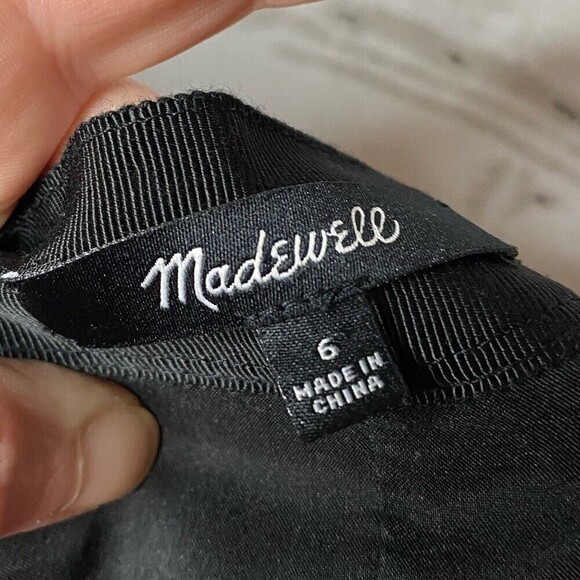 Madewell Pleated Mini Skirt In Dark Metal F9882 Size 6 - Picture 6 of 7